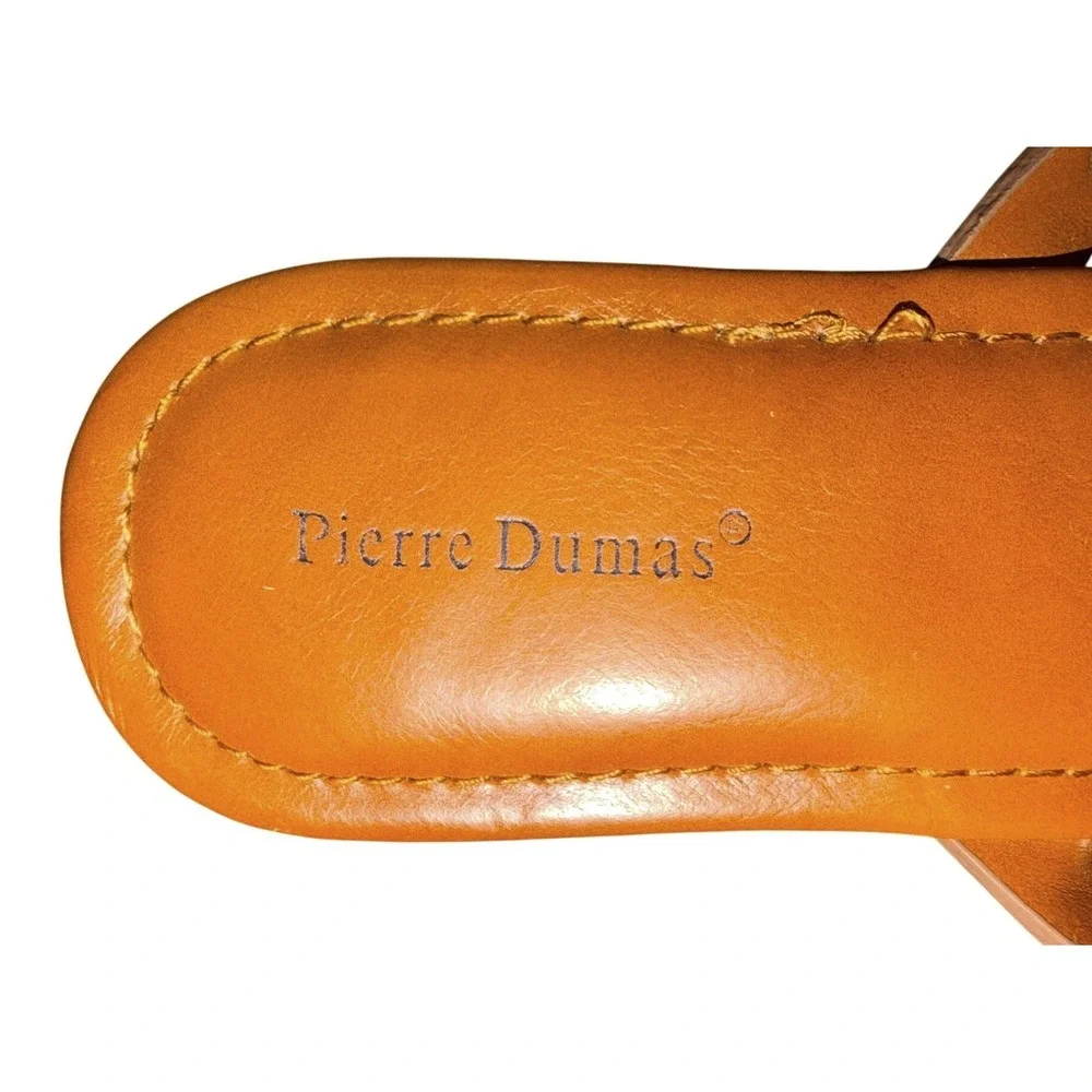 Pierre Dumas Limit-20 Cognac Boho Thong Sandals Size 7.5 Boho NEW - Picture 8 of 8
